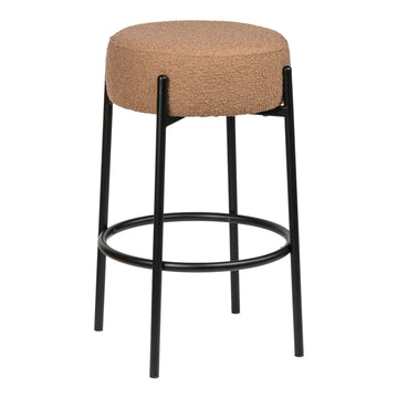Paola Modern Metal/Bouclé Cushioned Counter & Bar Stool - JONATHAN Y
